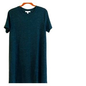 Hunter green sweater dress. Knee length.